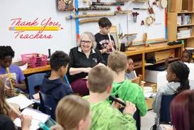 Pat Gordon uses stories to help young students learn about music 