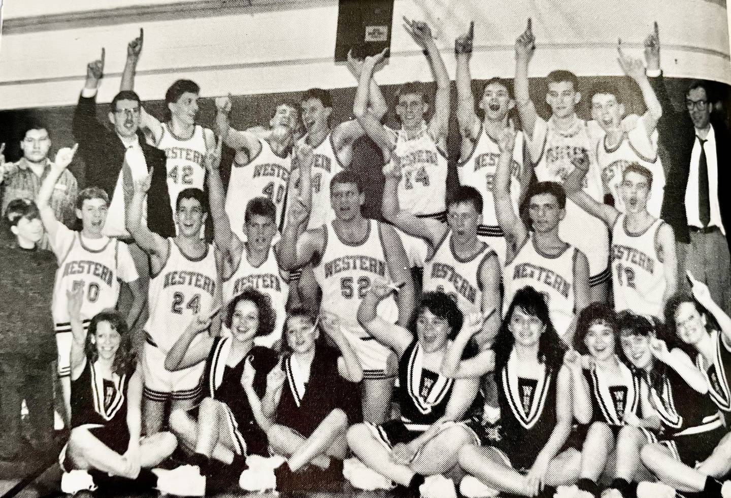 Brad Bickett and Craig Johnson led the Western Rams basketball team to a regional championship in their first season at the Buda school in 1990-91.