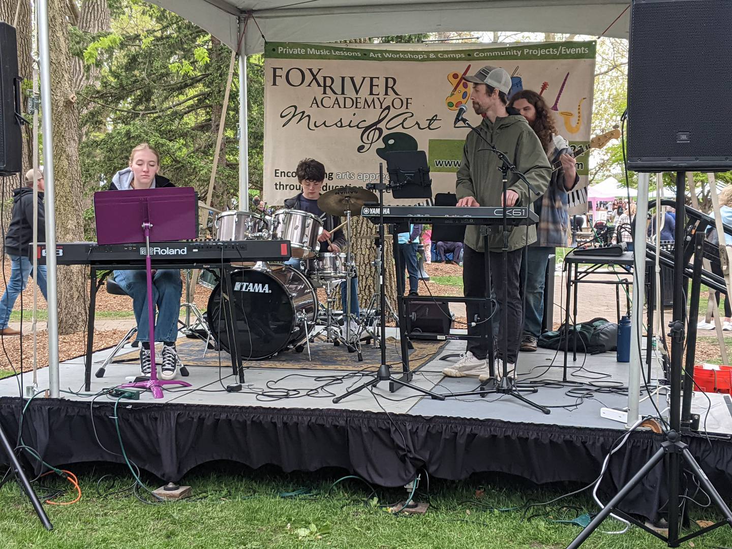 Students from the Fox River Academy of Music & Art entertained the May 4 crowd at Wine on the Fox with several songs, including an instrumental version of The Beatles’ song "Ob-La-Di, Ob-La-Da."