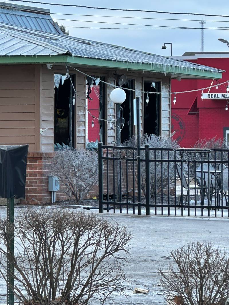 The aftermath of a fire on early Saturday morning at Tom & Jerry's in Sycamore