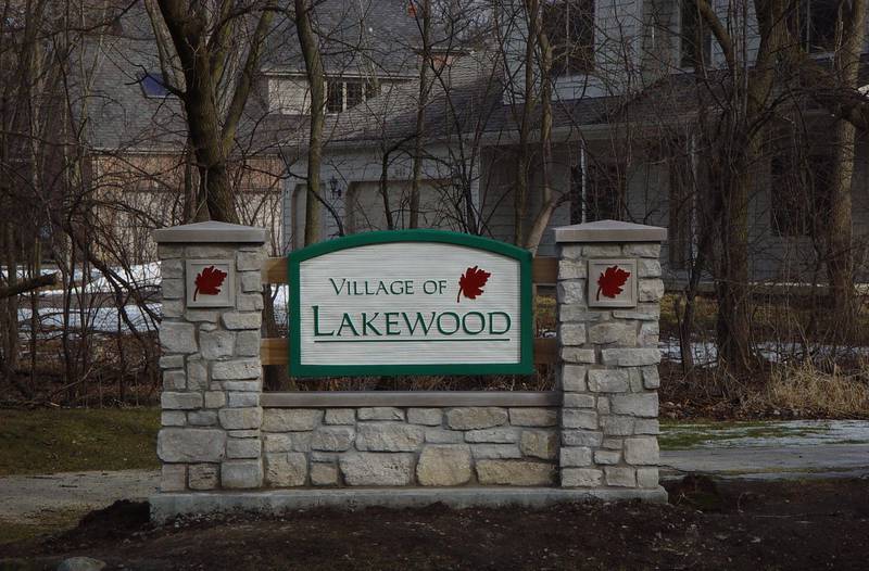 Village of Lakewood sign.