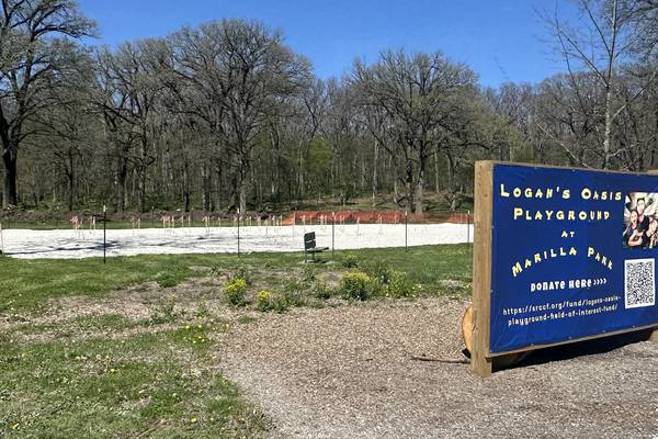 Logan’s Oasis playground begins installation at Marilla Park in Streator