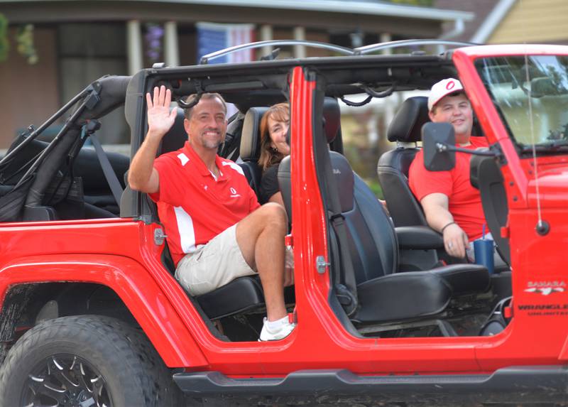 Oregon High School Activities Director Mike Lawton and his wife, Tracey, were named Grand Marshals for the 2024 homecoming parade, held Wednesday, Sept.18, 2024.