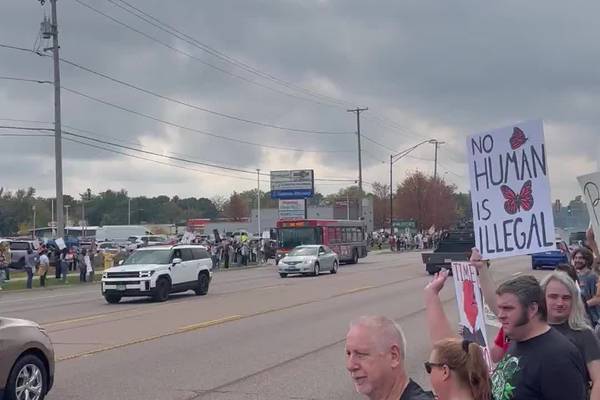 Video: 'No Kings' protest in DeKalb on Oct. 18, 2025.