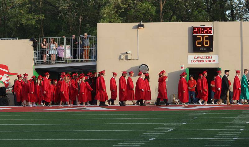 La Salle-Peru Township High School enter during the L-P Class of 2026 commencement ceremony on Thursday, May 14, 2026 at Howard Fellows Stadium.