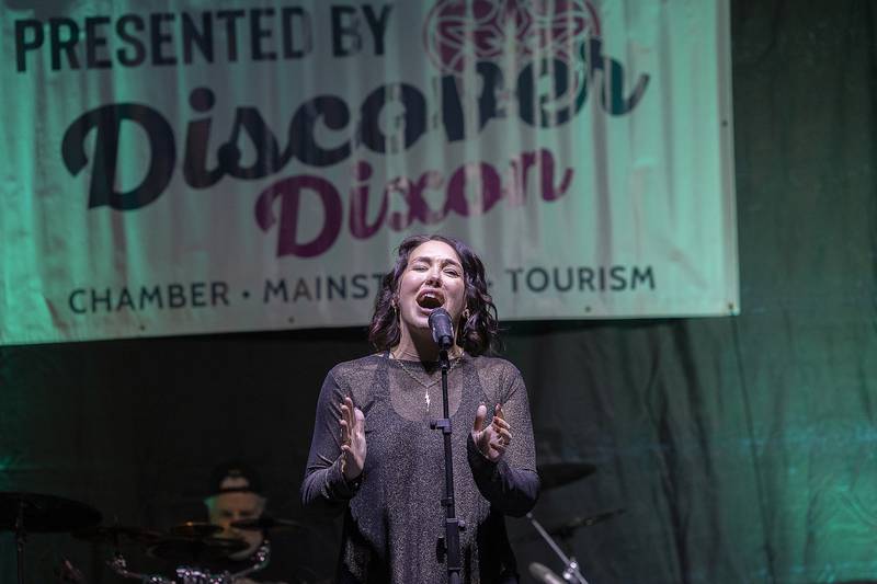 On the Rocks closes Dement Town Music Fest Saturday, Sept. 6, 2025, in Dixon, with hard charging rock and roll. The band kicked off their set with a tribute to the Prince of Darkness himself, Ozzy Osbourne’s Crazy Train.