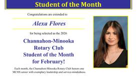 Minooka High School senior Alexa Flores named Rotary Club Student of the Month 