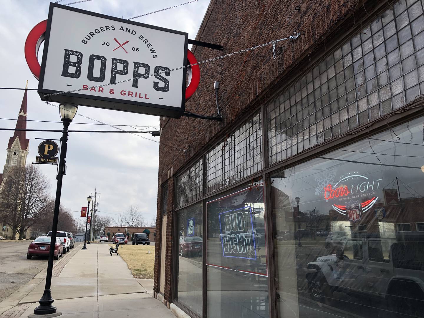 Samantha Roesner plans for a new logo but won't change the name of Bopps Bar and Grill in Harvard, which she bought last summer and seen here on Wednesday, Jan. 11, 2023.