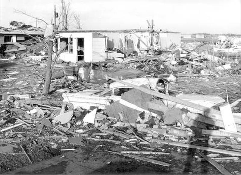 Colby's subdivision was hit the hardest from the 1965 Palm Sunday tornado in Crystal