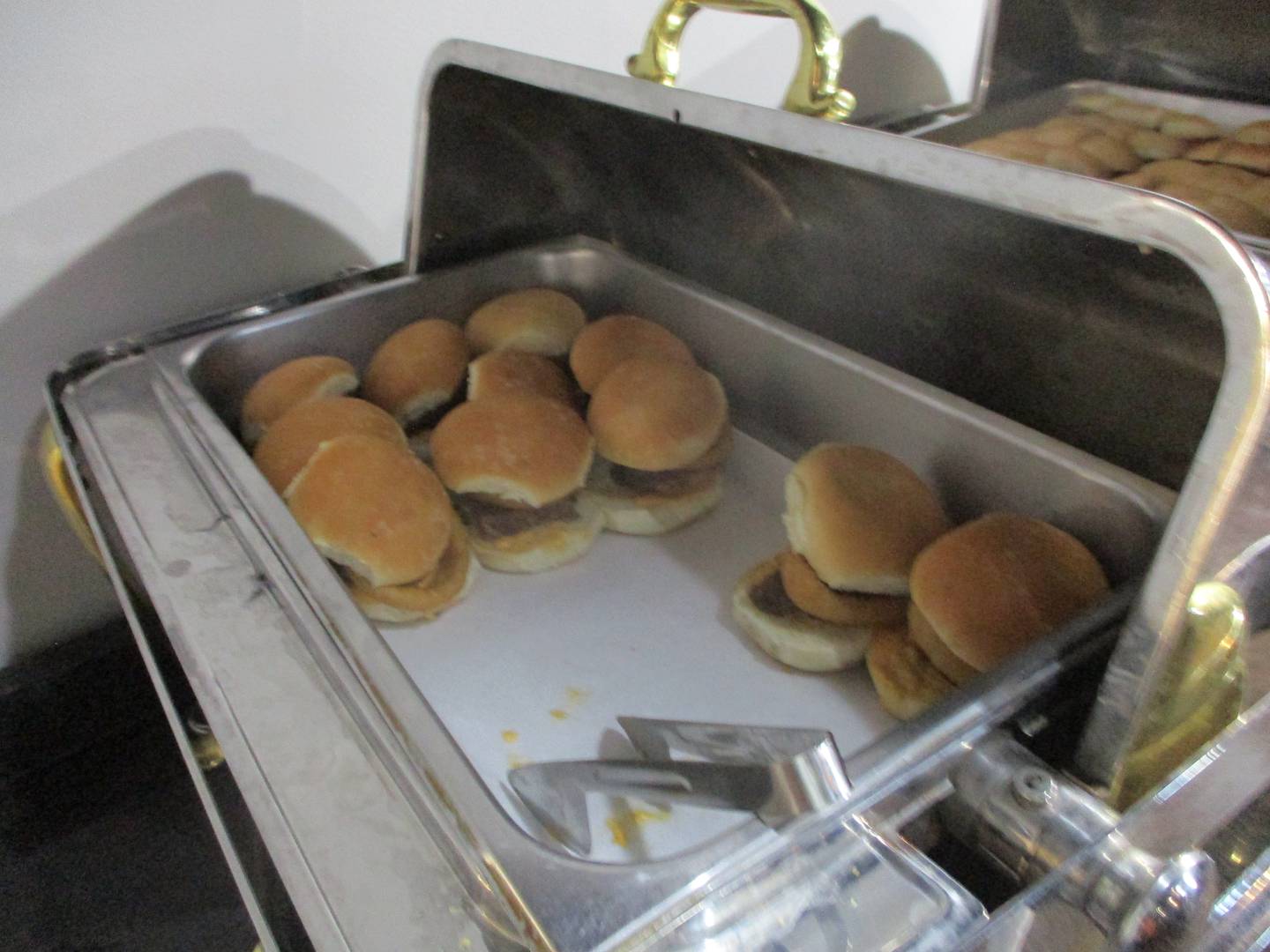 The Blagojevich Slammer burger was available for the tasting at an event held Friday by the Joliet Slammers to introduce food that will be at the ballpark this year. May 3, 2024.