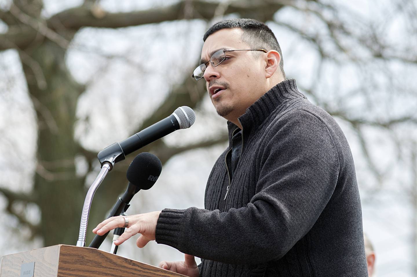 Dixon Mayor Li Arrellano Jr. speaks Thursday about the Gateway Project groundbreaking in Dixon. “All those dominoes falling into place truly, truly took a team effort,” Arellano said.