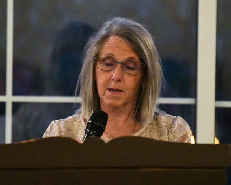 Rose Canfield presents the L.E.A.P. Award on Friday, May 1, 2026, during the St. Charles Area Chamber of Commerce Charlemagne Awards dinner held at Royal Fox Country Club in St. Charles.