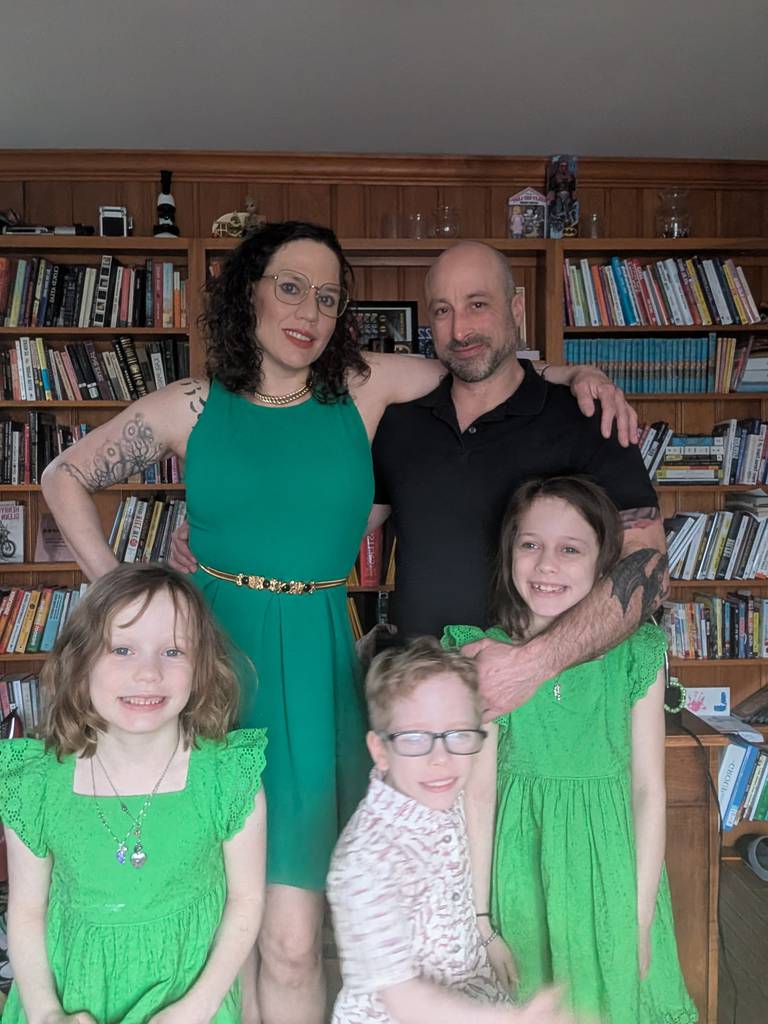 Nia Springer-Norris poses with her husband and their children in this undated photo.