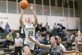 Photos: St. Bede girls basketball beats Midland with winning three-point basket