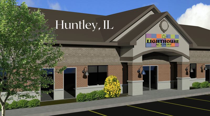 A rendering shows the proposed Lighthouse Academy, which would occupy just over 2 acres on the southeast corner of Powers Road and Route 47.