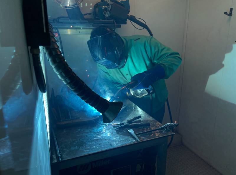 Participants learn essential safety protocols, blueprint reading and welding techniques, with a focus on earning an industry-standard certification from the American Welding Society — all at no cost.