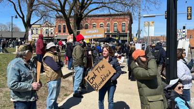Veteran speaks at No Kings rally, Oregon Illinois