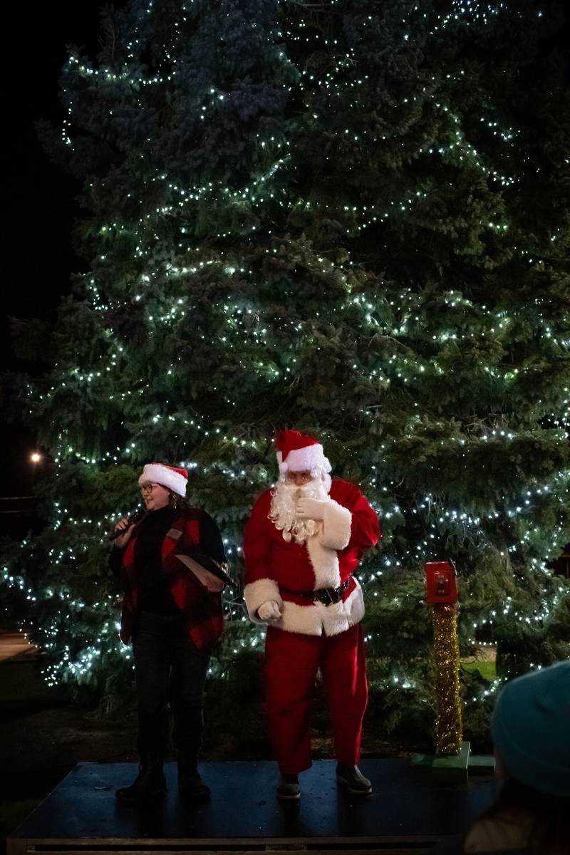 Santa Claus helped bring Christmas cheer to downtown Genoa Friday, Dec. 1, 2023 during the Genoa Area Chamber of Commerce's annual Jingle Bell parade.