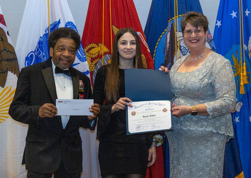 Rylee Jo Giffin, a junior at Marquette Academy High School in Ottawa, is the recipient of the Terry L. McKinney Memorial Scholarship Award in the amount of $1,250. Giffin, the District 9 champion, was sponsored by Marseilles Post 5506 in Marseilles.