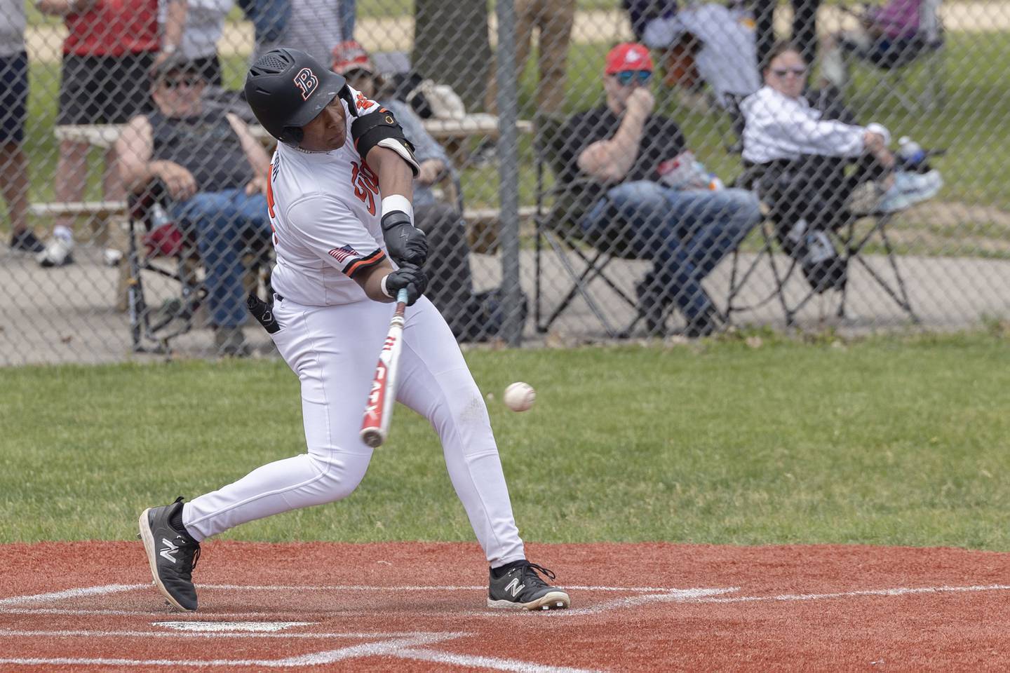 Byron’s Kaden McGough drives in the winning run in a 10-0 victory over Oregon Saturday, May 24, 2025, in the Stillman Valley Class 2A Regional final.