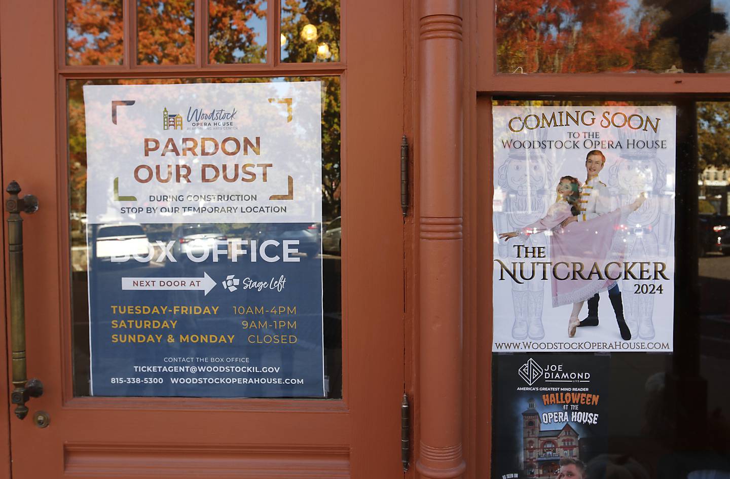 Work continues on the renovation of the Woodstock Opera House on Wednesday, Oct. 23. 2024, in Woodstock.