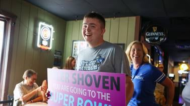 Heart transplant survivor Tyler Shoven surprised with Super Bowl wish