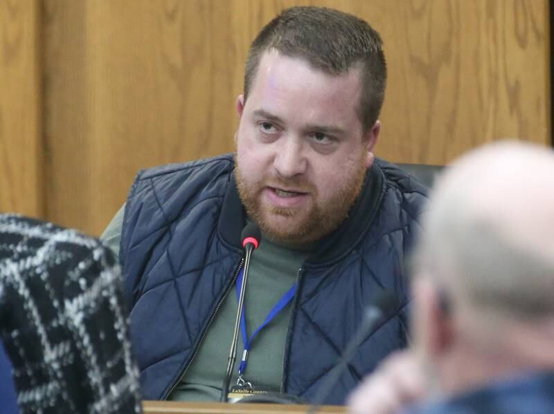 La Salle County Board member Joe Oscepinski comments on a resolution to declare La Salle County as a Non-Sanctuary County for the current flow of asylum seekers (immigrants) caused by the current border enforcement policies on Thursday, Jan. 11, 2023 at the La Salle County Government Complex in Ottawa.