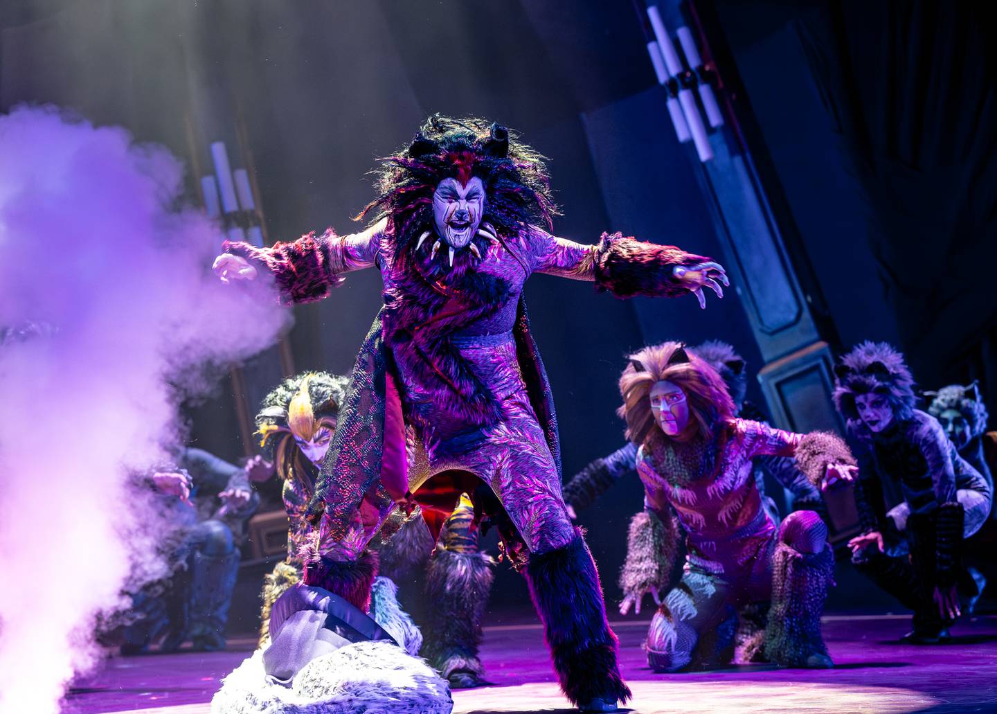 Matthew Weidenbener as Macavity the Mystery Cat in Paramount Theatre’s circus-inspired production of Cats. Performances run through June 15, 2025. For tickets, visit ParamountAurora.com or call (630) 896-6666. 2025