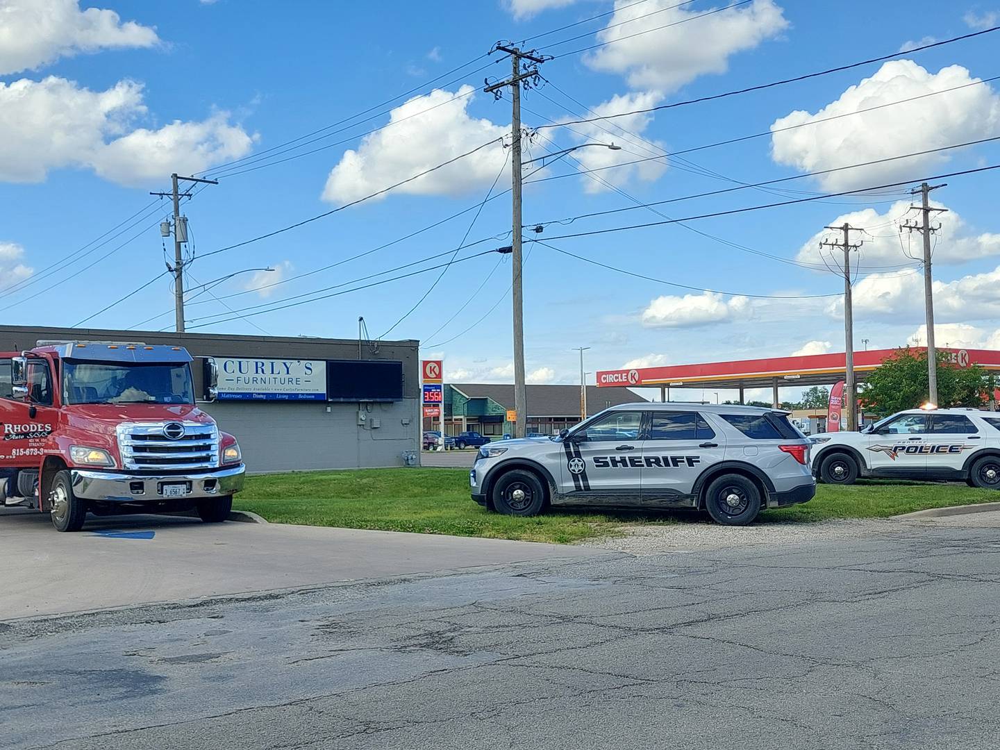 The Livingston County Sheriff's Office and Pontiac Police Department were in pursuit of a car Monday, May 27, 2024, that crashed into Curly's Furniture in Streator.