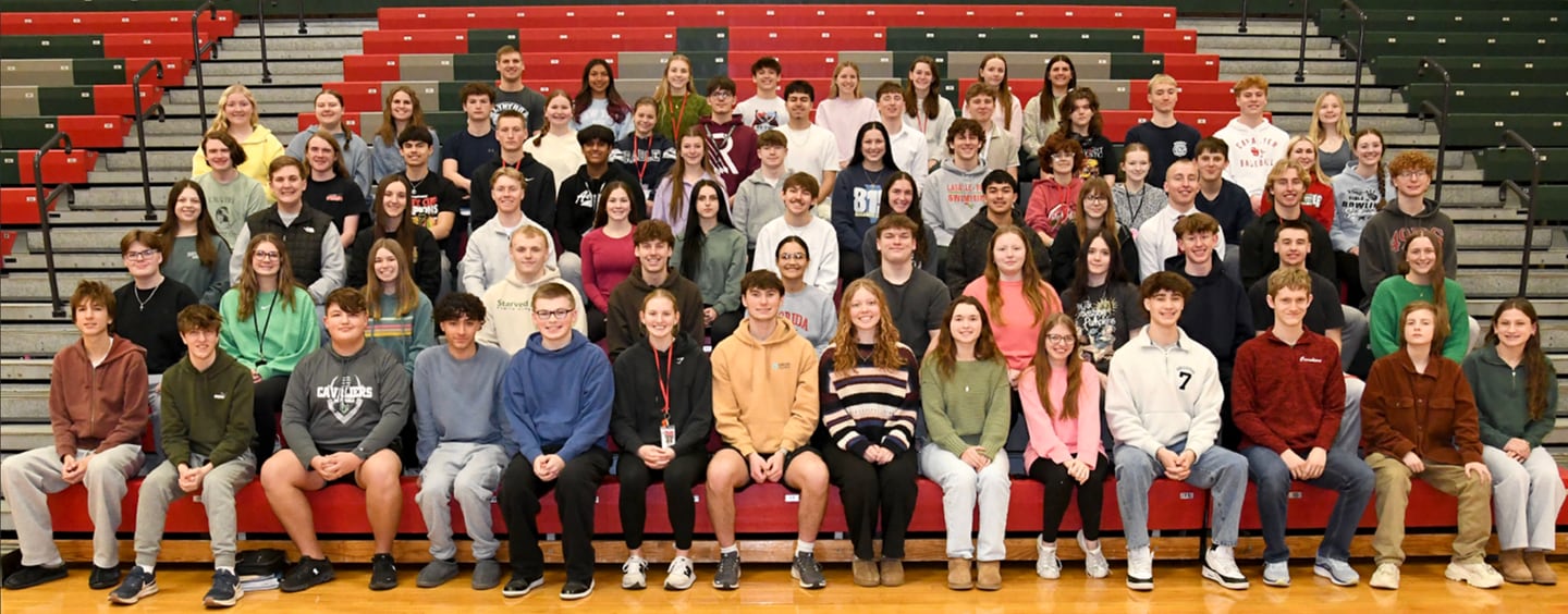 Seniors recognized with High Scholarship Legion status for three semesters.