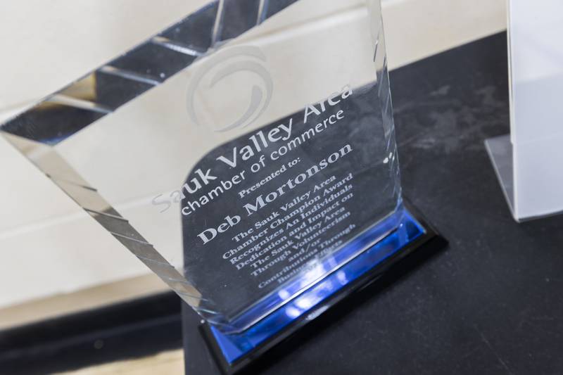 An award given to Mortonson is seen at her party Wednesday, Dec. 17, 2025.