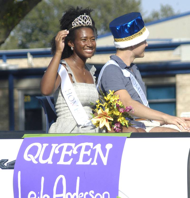 SHS Homecoming Queen Leila Anderson waves to the crowd. The parade took place on Friday afternoon, October 3rd, 2025, prior to the HC football game.