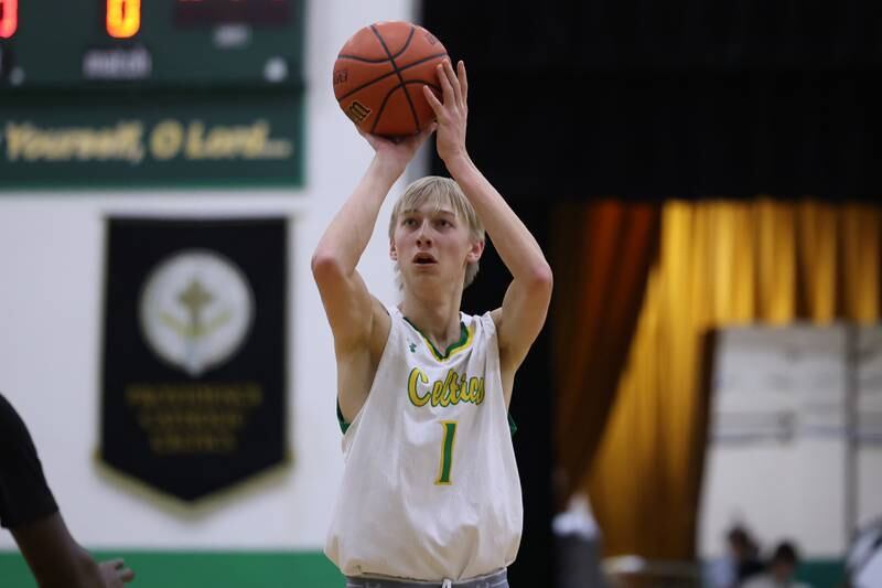 Providence’s Kyle Lipke takes the deep shot against Eisenhower on Wednesday 1st, 2023.