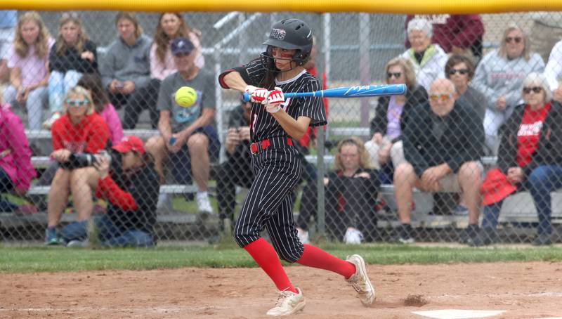 Huntley’s Katie Mitchell bats during the Class 4A Huntley Sectional championship, Saturday, June 4, 2022.