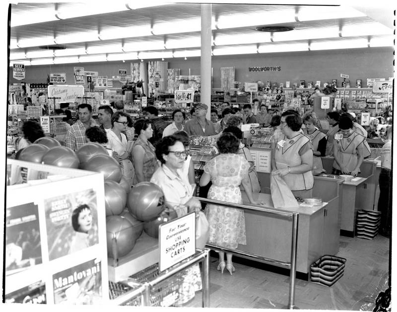 Shoppers fill Woolworth's in downtown Joliet in 1969.