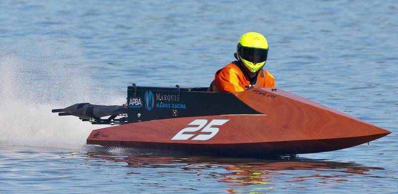 Marshall Walk races during the US Title Series (USTS) Pro National Championship Boat Races on Friday, July 25, 2025 in DePue.