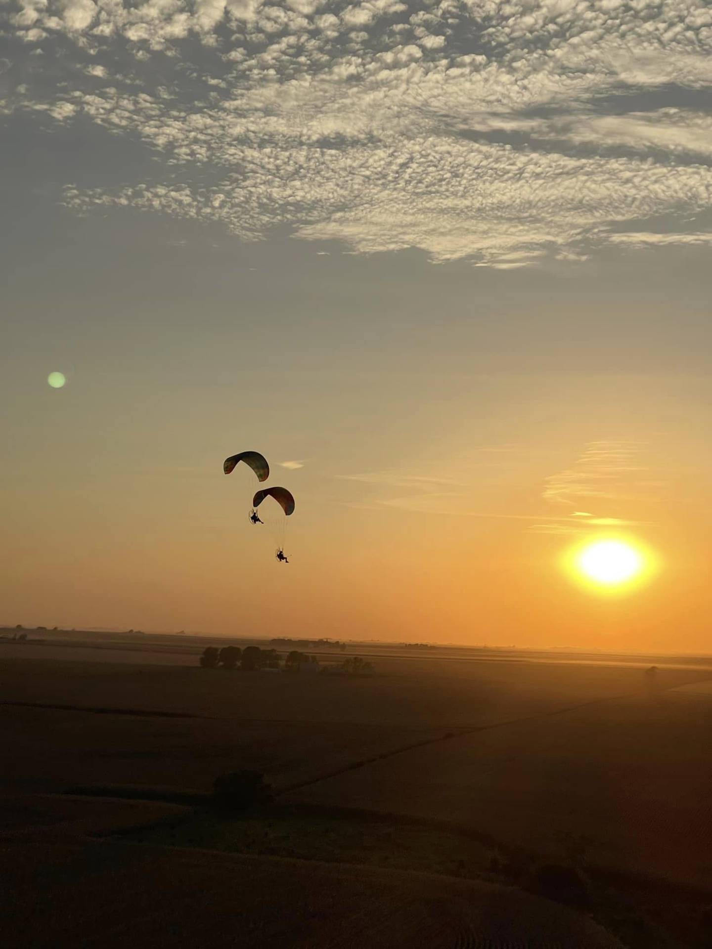 Streator PPG flyers enjoy a sunset flight on Oct. 2, 2023.