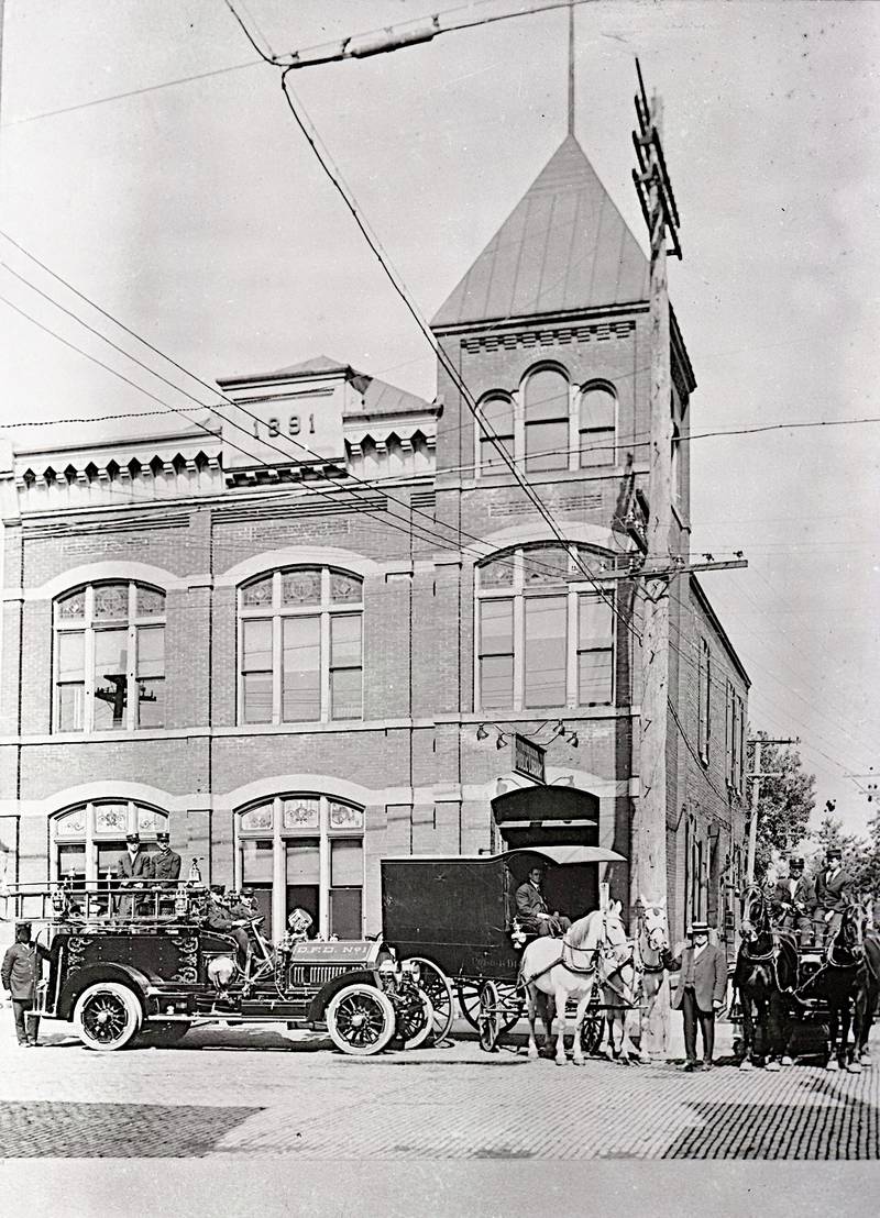 DeKalb's City Hall building on South Second Street, located just south of the current City Hall, is seen circa 1900.