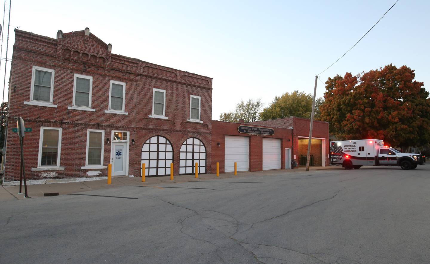 An exterior view of the Seneca Fire Protection and Ambulance District building on Friday, Oct. 18, 2024 in Seneca.