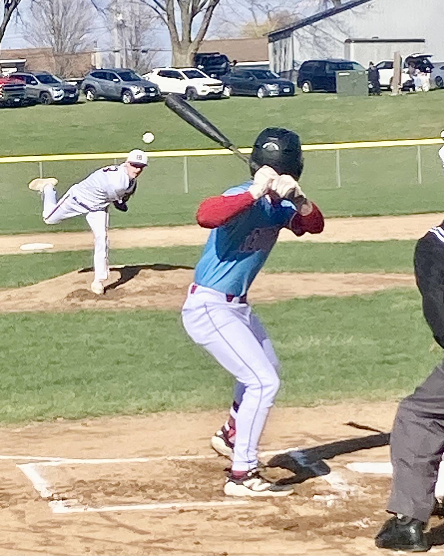 Mendota's Dane Doyle makes his pitch against Hall in Monday's game in Mendota. The Red Devils won 15-0 in five innings.