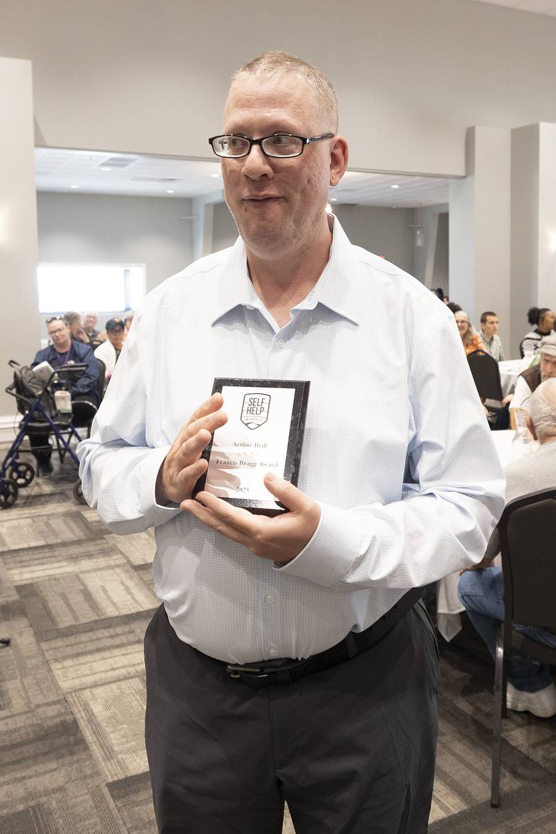 Self Help client Arthur Brill was given the Perseverance  Award Thursday, Oct. 16, 2025, during the annual Self Help Awards.