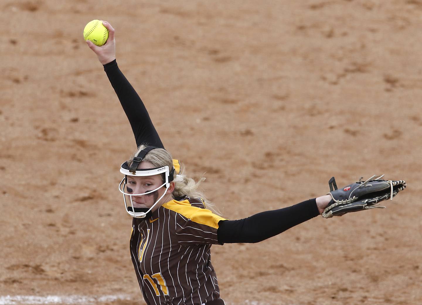 Jacobs’s Caitlin Cook throws a pitch during a Fox Valley Conference softball game Monday, April 25, 2022, between Crystal Lake South  and Jacobs at Crystal Lake South High School.