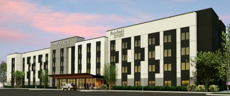 A petitioner wants to build a 121-room Marriott branded hotel at 902 Peace Road in DeKalb, a proposal set to go before city officials Monday, May 1, 2023 for its first review. (Development rendering provided by city of DeKalb)