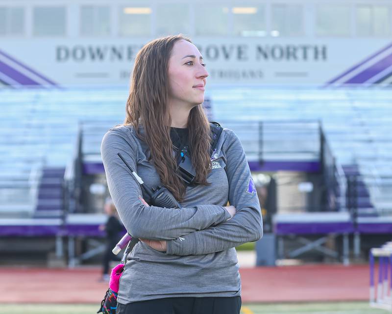 Downers Grove North's athletic trainer Katie Dobersztyn.  April 12, 2024.