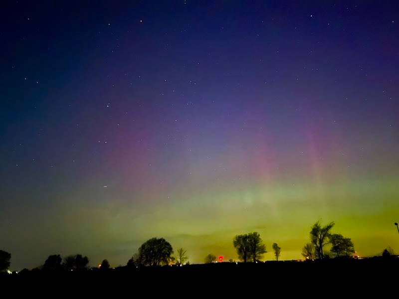 Seneca Police Officer Kelsey Kowalski captured a photo of the Northern Lights on the morning of Monday, April 24, 2023.