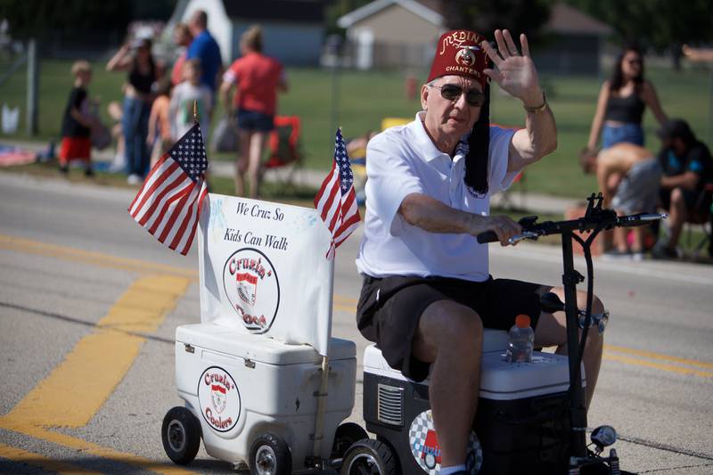 Medinah Cruzin Coolers at the Summer Sunset Festival Parade on Saturday, Sept. 2, 2023, in Lake in the Hills.