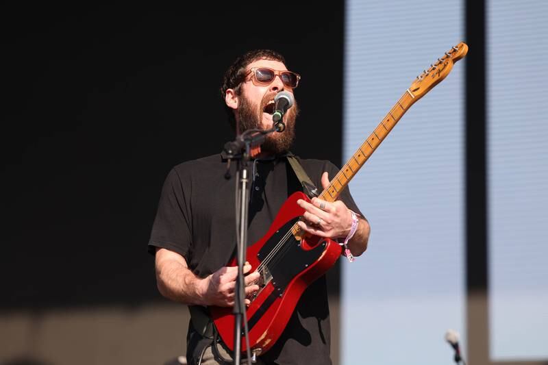 Andy Hull of Manchester Orchestra performs at Riot Fest on Saturday, Sept. 21, 2024 in Chicago.