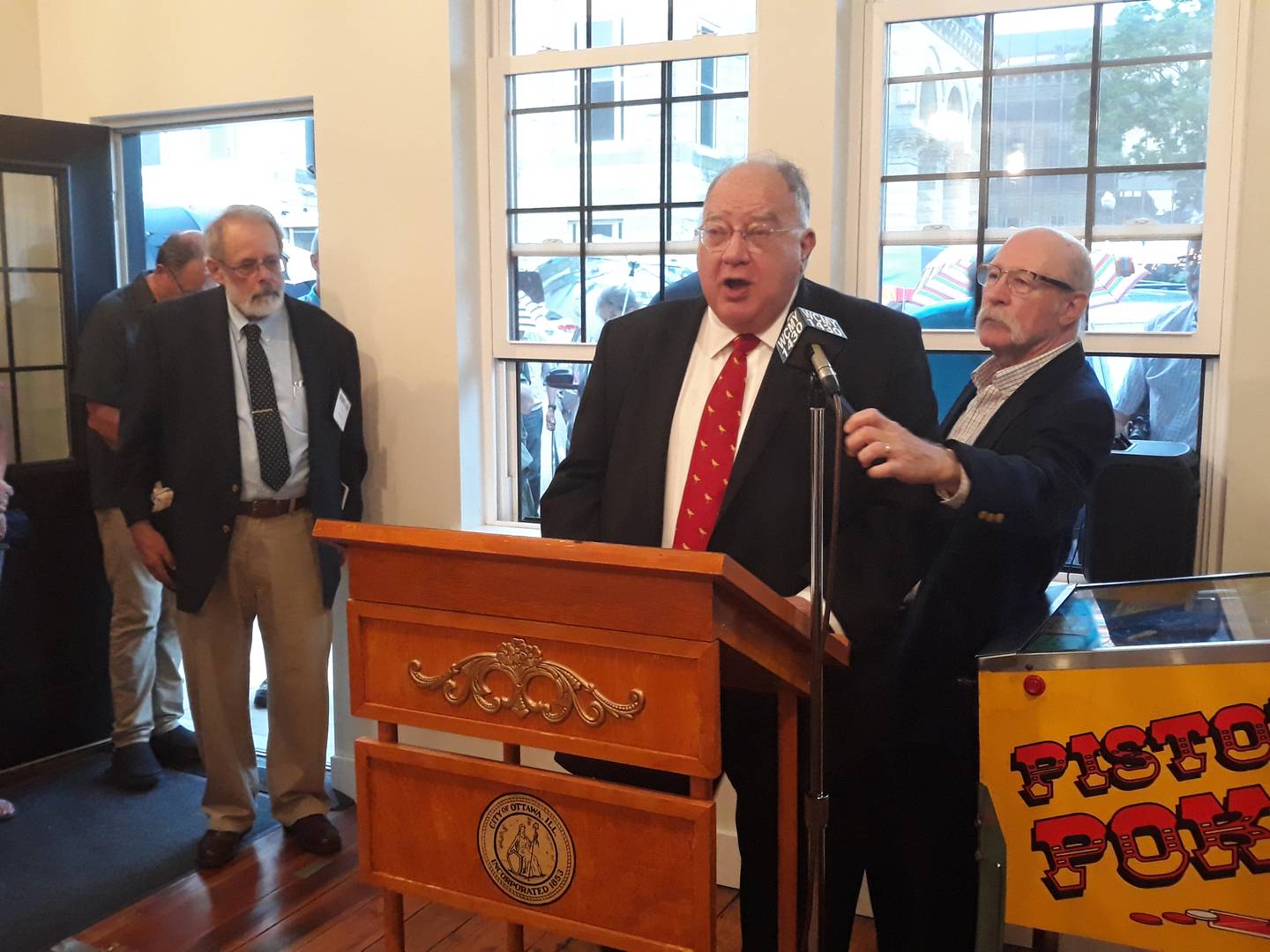 Illinois Supreme Court Justice Robert L. Carter was the guest speaker Monday, July 4, 2022, in Ottawa for the commemoration of a historical marker telling the story of Jim Gray's escape to freedom.
