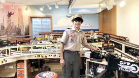 All aboard! Yorkville teen building train station for Eagle Scout project
