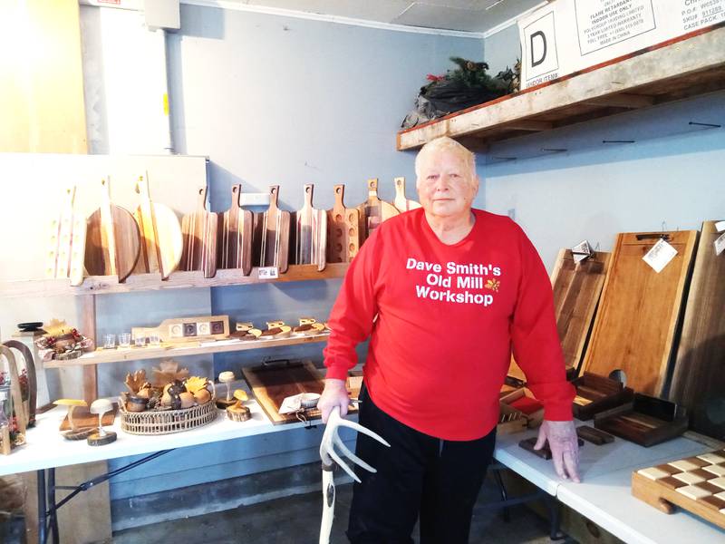 Retirement put Dave Smith out of the construction business, but not the construction out of him: The Mount Carroll resident creates home decor, kitchen and household items and more using his old tools in his shop. He owns Dave Smith's Old Mill Workshop, creating pieces for custom work and for sale at local markets.